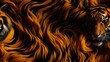 Majestic Orange and Black Striped Tiger Portrait Generative AI