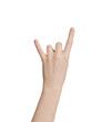 © valiantsin - Rock sign, hand gesture isolated on white background