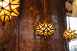 Decoración de lámparas con forma de estrella 
