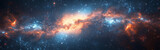 Fototapeta  - Galactic Hearth: Star-Forming Nebula Illuminated