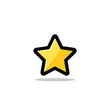 Yellow star icon. Vector illustration eps 10