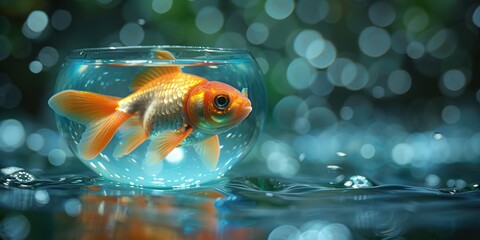 Graceful Goldfish: A Mesmerizing Swim