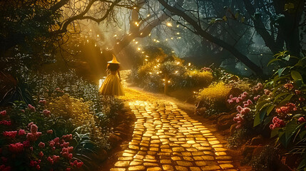 Enchanted Journey Down the Golden Path to Oz. Concept Fantasy Photoshoot, Golden Path, Enchanted Journey, Wizard of Oz, Whimsical Theme