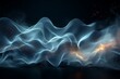 Abstract Wavy Light Lines Flow in Blue and Green Tones Generative AI