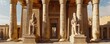 Magnificent Egyptian sculpture in Egyptian heritage architecture
