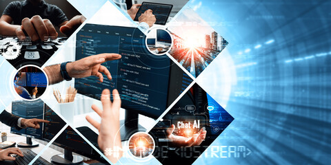 Computer programming, coding and AI artificial intelligence software development engaged by skilled coder and prompt engineer to develop LLM automated AI artificial intelligence virtual assistant NLP