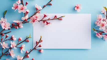 check out this spring inspired postcard mockup featuring a beautiful cherry blossom branch and room 