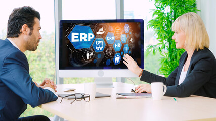 Poster - erp enterprise resource planning software for modish business to plan the marketing strategy