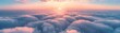 Dreamy cloudscape with a soft pink platform above the clouds at sunrise, soft tones, fine details, high resolution, high detail, 32K Ultra HD, copyspace