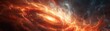 Fiery vortex in an ethereal cosmic nebula setting, soft tones, fine details, high resolution, high detail, 32K Ultra HD, copyspace
