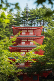 Fototapeta  - japanese temple, chureito pagoda