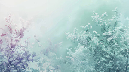 Aufkleber - Soft focus background with white blooms and pastel colors, ideal for design backgrounds