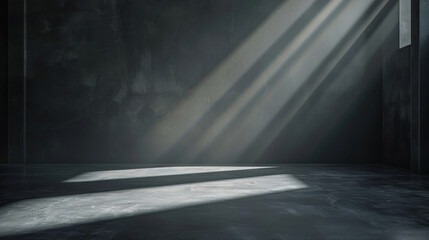 Poster - Sunlight piercing through modern loft window