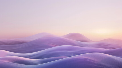 Poster - Peaceful pastel sunset over gently rolling sand dunes