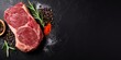 raw steak with herbs Generative AI