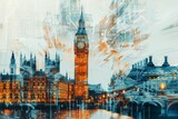 Fototapeta Big Ben - London Layers: Big Ben and the Dance of Time
