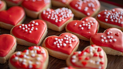 Canvas Print - Celebrate Valentine s Day with some delicious heart shaped cookies