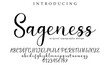 Sageness Font Stylish brush painted an uppercase vector letters, alphabet, typeface