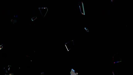 Poster - Abstract animation of cracked glass, 4k video, 3d render