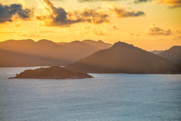 Canvas Print - Amazing landscape of La Digue Island, Seychelles, Africa