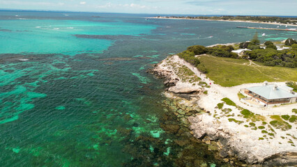 Canvas Print - Aerial view of Rottnest Island, Australia