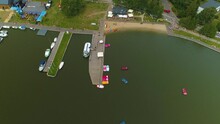 Lake Bukowo Dabki Od Jeziora Krajobraz Aerial View Poland
