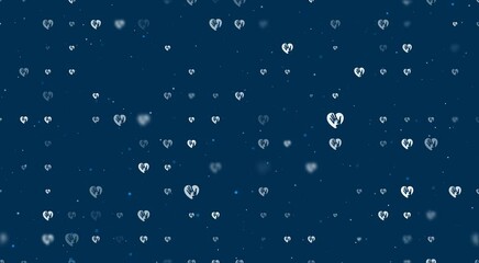 Poster - Template animation of evenly spaced mom with baby symbols of different sizes and opacity. Animation of transparency and size. Seamless looped 4k animation on dark blue background with stars