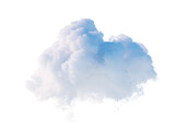 Fototapeta  - 3d rendering. Cloud clip art isolated on white background. Fluffy cumulus. Fantasy sky