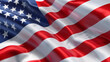 closeup of united states flag waving