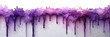 Vibrant purple watercolor drip on transparent background.