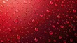 Bold red background adorned with glistening droplets of water, Ai Generated.
