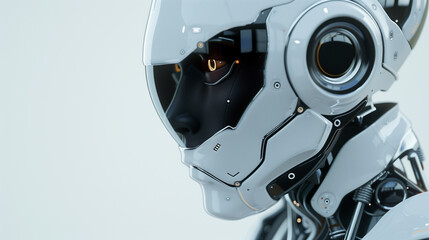 Poster - modern humanoid robot isolated on white background