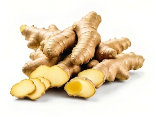 Canvas Print - ginger root isolated on white background.