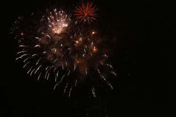 fireworks in the night sky