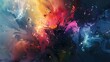 Colorful abstract oil painting wallpaper.