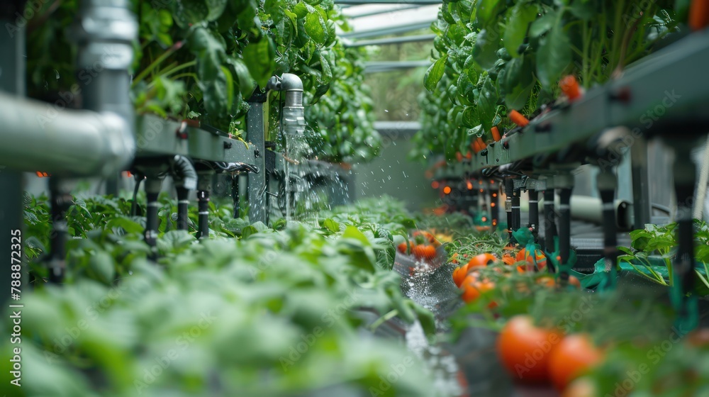 Automated irrigation systems deliver precise amounts of water to crops ...