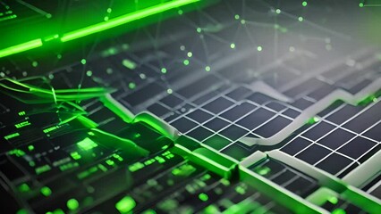 Poster - green financial charts generative ai