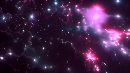Wall Mural - colorful space filled with stars generative ai
