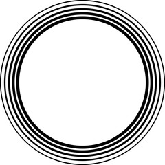 Circle line gradient. Geometric design element