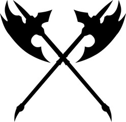 Wall Mural - Axe icon black and white vector