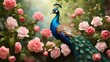 Imagine a garden full of blooming flowers or a peacock poised on a branch against a backdrop of rich green vegetation. Imagine a peacock poised on a limb surrounded by a garden of verdant flora or a V