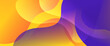 Orange yellow and purple violet vector gradient abstract banner with shapes elements. For background presentation, background, wallpaper, banner, brochure, web layout, and cover