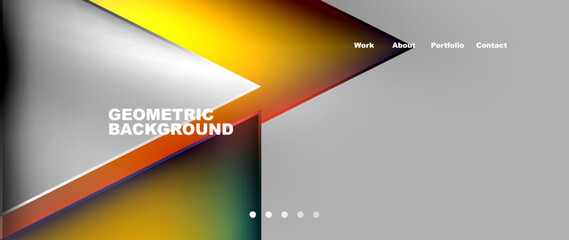 Aufkleber - A geometric background featuring a triangle in the center, surrounded by rectangles, circles, and various shapes. Perfect for a logo or brand display on gadgets or devices
