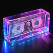 Illuminated Dollar Bill in Neon