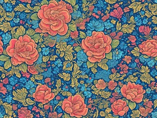 seamless pattern with flowers