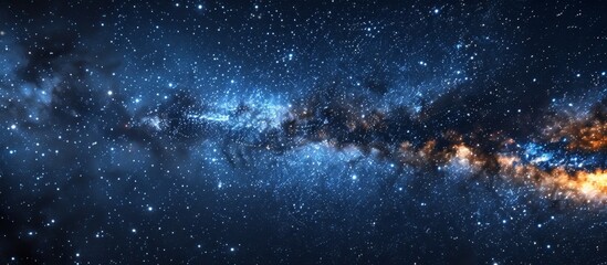 Wall Mural - gaze upon the vast expanse of the galaxy with its twinkling stars spread across the night sky
