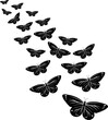 Background of butterfly flying  isolated vector illustration