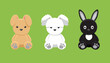 Doll Rabbit Fuzzy Lop Angora Petite Animal Cute Cartoon Vector Illustration