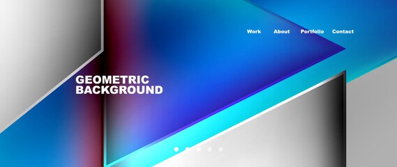 Aufkleber - The geometric background features a gradient of blue, white, and red colors. It is reminiscent of a sleek automotive exterior or a modern display device