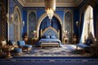 Sapphire Luxe: Opulent Ottoman Empire Bedroom Decors with Plush Carpets